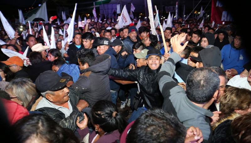 El incidente de violencia duró un par de minutos.