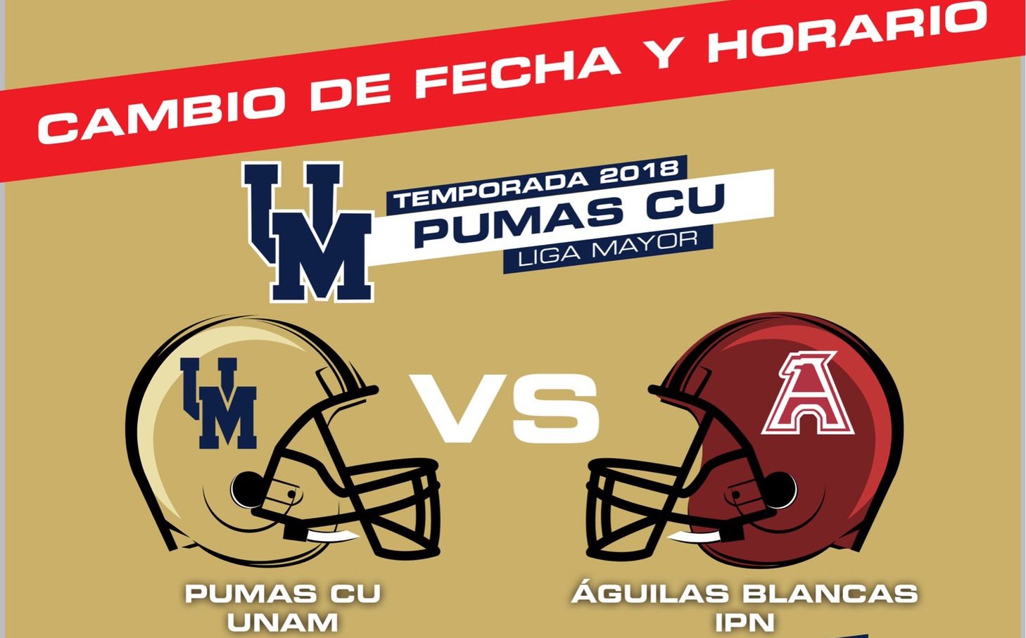 Juego de Pumas CU vs Águilas Blancas cambia de fecha Grupo Milenio Juego de Pumas CU vs Águilas Blancas cambia de fecha Grupo Milenio