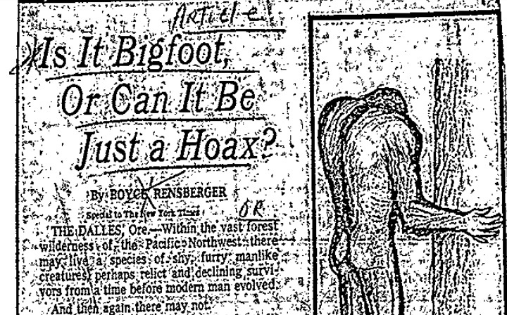 FBI revela archivo de investigaci&oacute;n de Pie Grande en los setentas