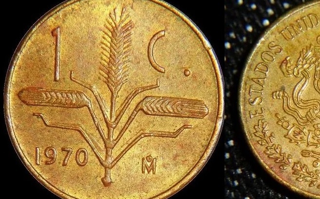 Moneda de 1 centavo, la de menor denominación que ha tenido México