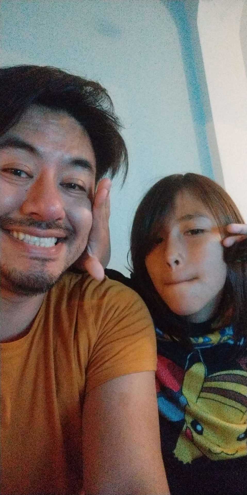 Fernando Cordero y uno de sus hijos. (Carolina Rivera)