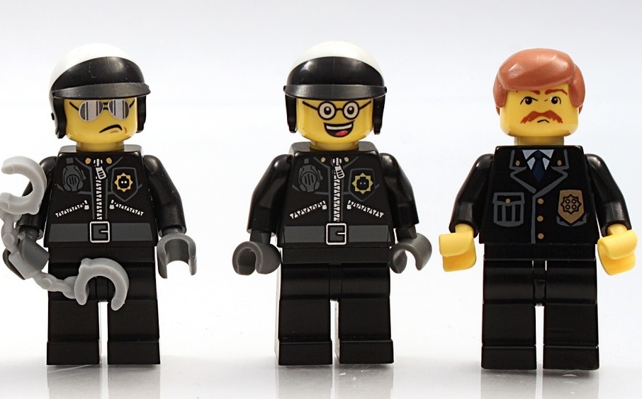 policías de lego