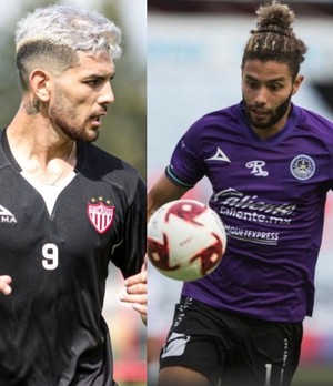 Passerini, César Huerta y Nicolás Ibáñez (Twitter @Club Necaxa/Imago7/Mexsport)