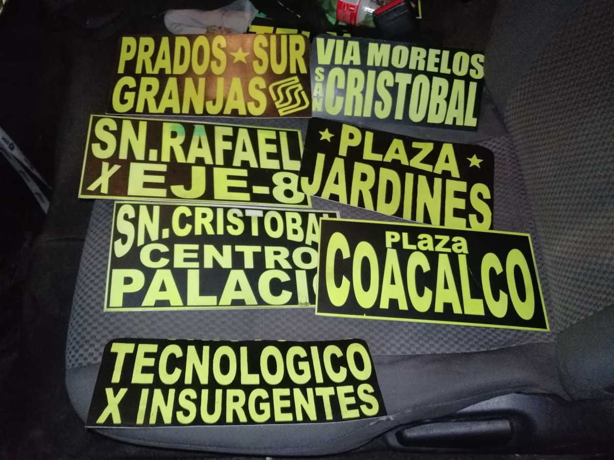 Les aseguraron una réplica de pistola escuadra, un teléfono celular y las dos camionetas Urvan color blanco.
