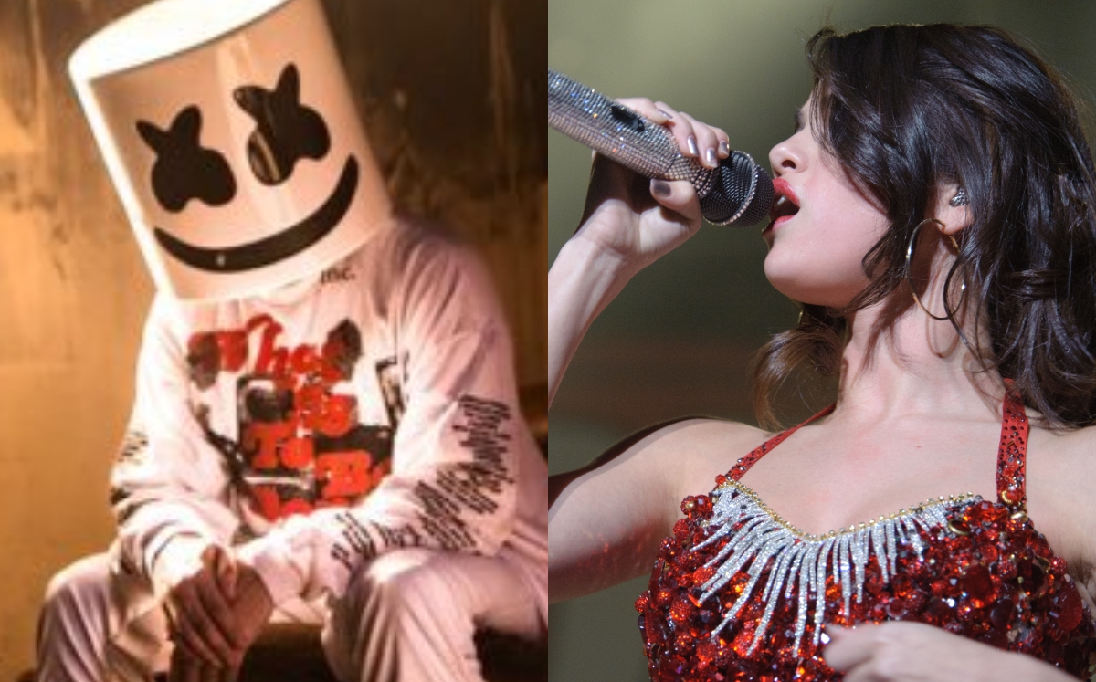 Selena Gomez, Marshmello y Khalid en final de Champions League VIDEO