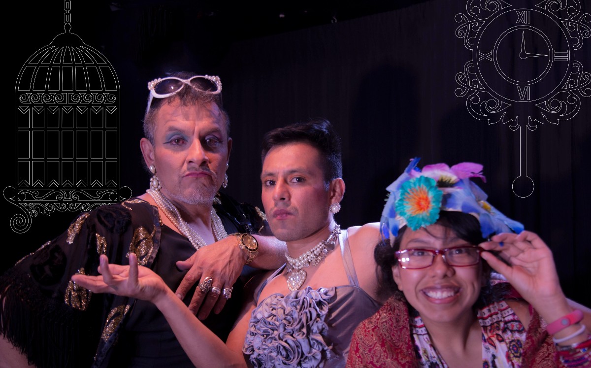Javier Cruz, Ismael Corona y Valeria Lemus en 80 mejores amigas | Foto: Compañía de Teatro Penitenciario