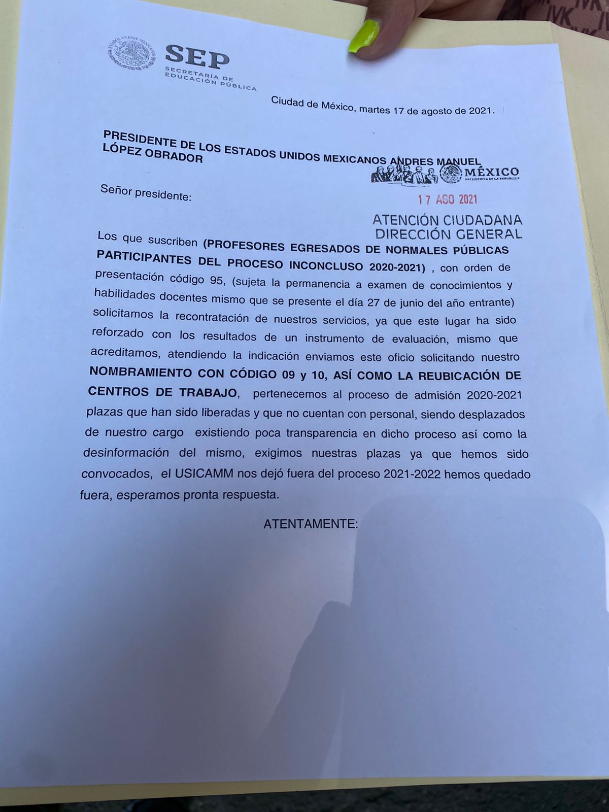 En una carta los maestros piden la intervención del Presidente Andrés Manuel Obrador. (Foto: especial)