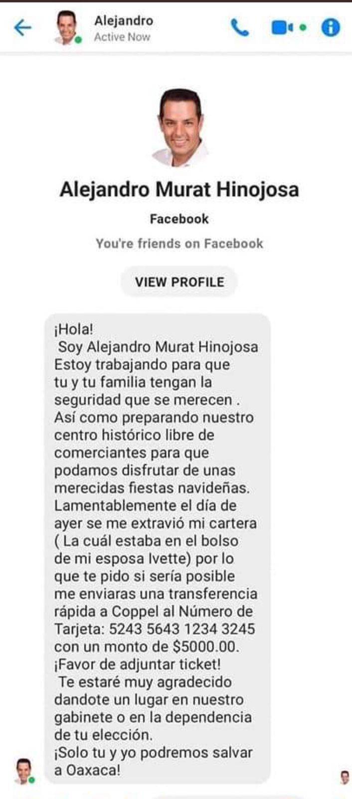 Hackean redes sociales de Alejandro Murat