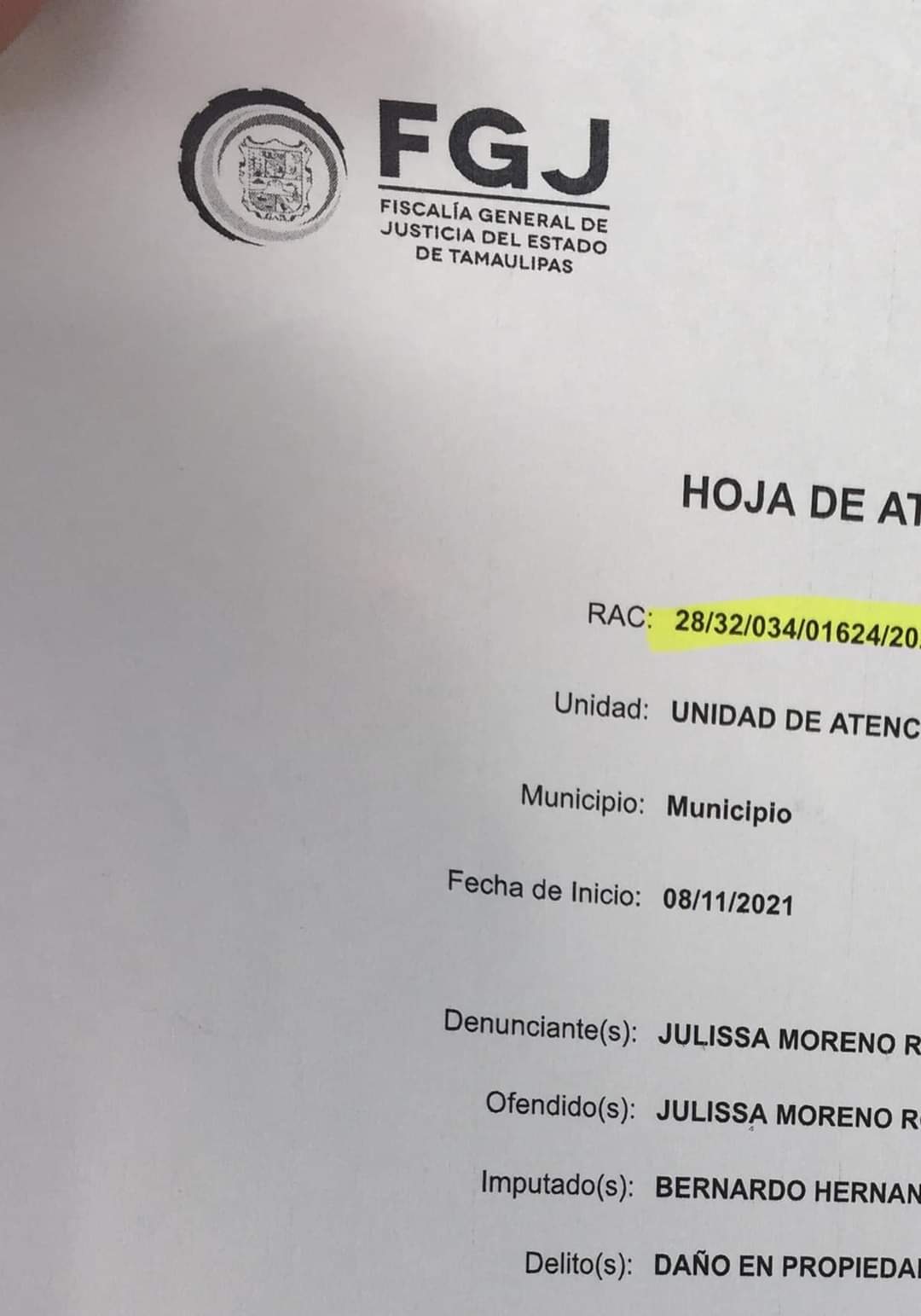 La victima ya interpuso una denuncia ante la FGJ