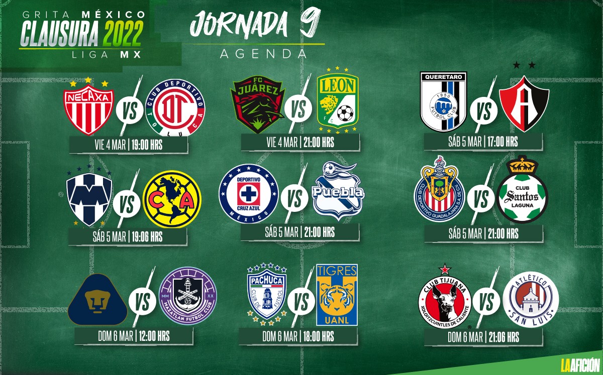Quien juega hoy liga mx