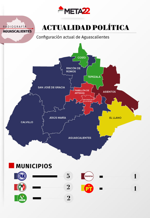 Mapa por municipio Aguascalientes